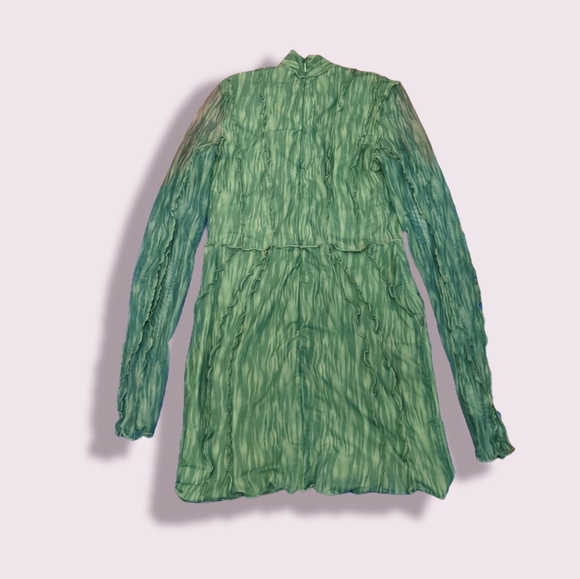 ๐HP๐ New House of CB Dylan Ivy Sexy Mesh Lace Up Long Sleeve Mini Dress Large - Picture 10 of 15